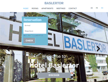 Tablet Screenshot of hotel-baslertor-muttenz.ch